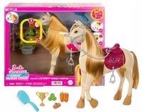 BARBIE KONIK KOŃ INTERAKTYWNY tańczy, z dźwiękami + akcesoria do stylizacji