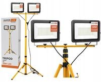 Halogen LED Statyw Naświetlacz 2x50W LED stojak + przewód + wtyczka