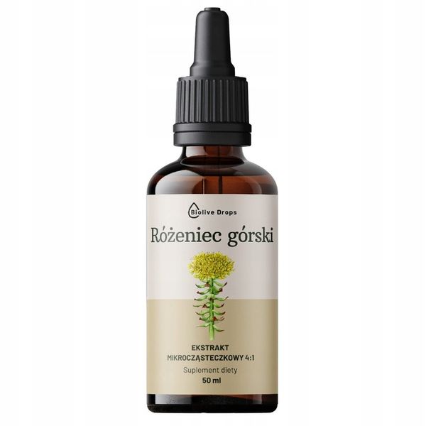 Różeniec Górski Krople Ekstrakt Mikrocząsteczkowy Adaptogeny Suplement 50ml zdjęcie 2