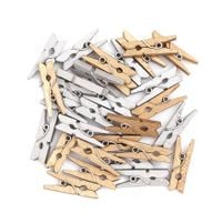 MINI KLAMERKI - GOLD   SILVER, 30 SZT DP CRAFT