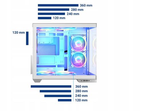 Gamingowa obudowa MODECOM VOLCANO PANORAMA APEX ARGB 3F MIDI biała, 3×went. na Arena.pl