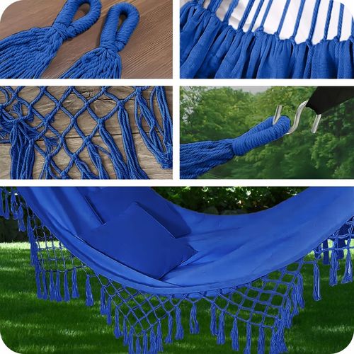 HAMAK OGRODOWY TURYSTYCZNY BOHO HUŚTAWKA MOCNY 150x190 120kg + LINKI TORBA na Arena.pl