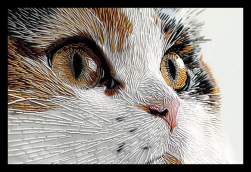 Plakat 30x20cm Nitkowany Kot zdjęcie 2