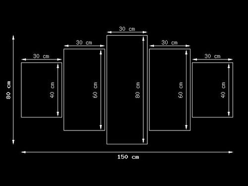 80cm 150cm obraz 5 elem Mapa świata druk cyfrowy ścienny na Arena.pl