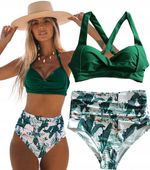 STRÓJ KĄPIELOWY DWUCZĘSCIOWY BIKINI WIĄZANIE / M