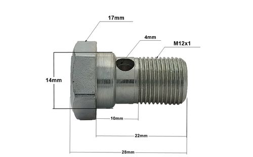 SR-06 Śruba drożna M12x1 - pod oczko fi14 na Arena.pl