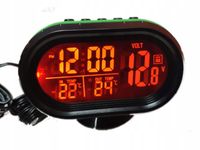 Termometr samochodowy stacja pogody woltomierz