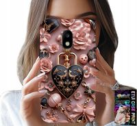 ETUI DO SAMSUNG GALAXY J5 2017 - KOBIECE WZORY KŁÓDKA SERCE CASE + SZKŁO