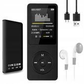 ODTWARZACZ MP4 MP3 RADIO DYKTAFON MENU BLUETOOTH 5.0 16GB + SŁUCHAWKI USB