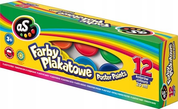 AS Farby plakatowe 12 kolorów - 20 ml zdjęcie 10
