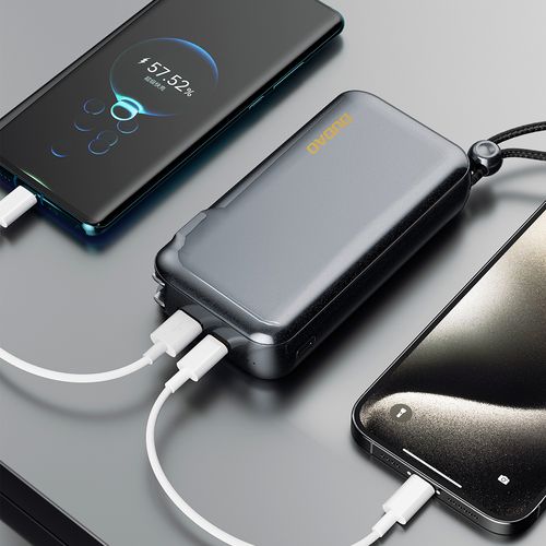 2w1 Ładowarka sieciowa UK US EU + powerbank 10000mAh USB-C USB-A - szara na Arena.pl