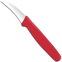 nóż do obierania z wygiętym ostrzem 158 mm - czerwony