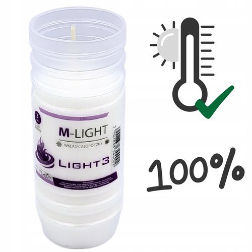 Wkłady do zniczy Parafinowe Znicze 72h 3 dni 20szt na Arena.pl