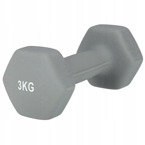 HANTLE CIĘŻARKI DO ĆWICZEŃ HANTELKI ŻELIWNE ANTYPOŚLIZGOWE ZESTAW 2x3 KG na Arena.pl