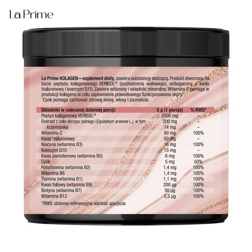 KOLAGEN COLLAGEN LA PRIME W PROSZKU Wołowy Do Picia Skóra Włosy Paznokcie na Arena.pl