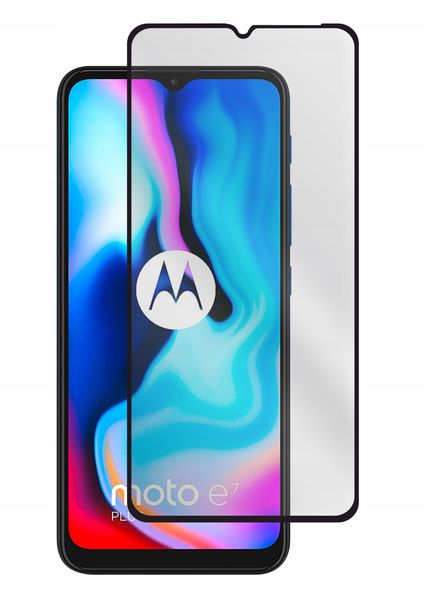 SZKŁO 5D CAŁY EKRAN DO MOTOROLA MOTO E7 PLUS BLACK zdjęcie 1