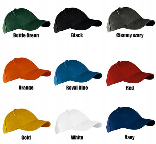 Czapka 6 panelowa na rzep TWÓJ HAFT LOGO NAPIS firmowa reklamowa 10 sztuk na Arena.pl