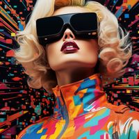 Plakat 30x30cm Retro Futuryzm