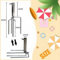 Uchwyt stojak plażowy na parasol BAZA POD FLAGĘ ogród stal WBIJANY