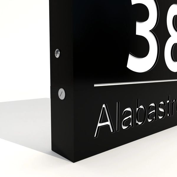 Podświetlany numer domu tabliczka tablica adresowa adres KML LED 30x20 zdjęcie 4