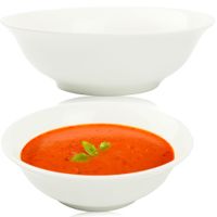 TALERZ OBIADOWY 18CM BIAŁY GŁADKI GŁĘBOKI BIAŁA PORCELANA