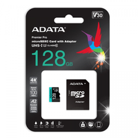 Karta micro 128GB ADATA PREMIER PRO U3 A2 V30 100MB/s