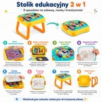 DLA DZIECI 3W1 ZESTAW STOLIK EDUKACYJNY