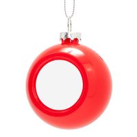 Bombka choinkowa Ø 6 cm do sublimacji - czerwona błyszcząca