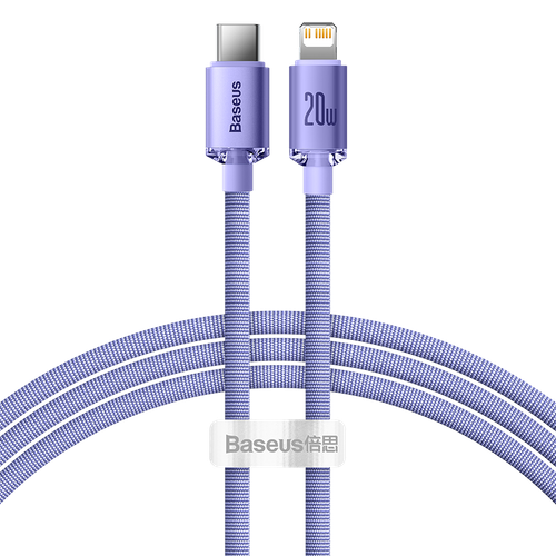 kabel usb-c do lightning baseus crystal shine, 20w, pd, 1.2m na Arena.pl