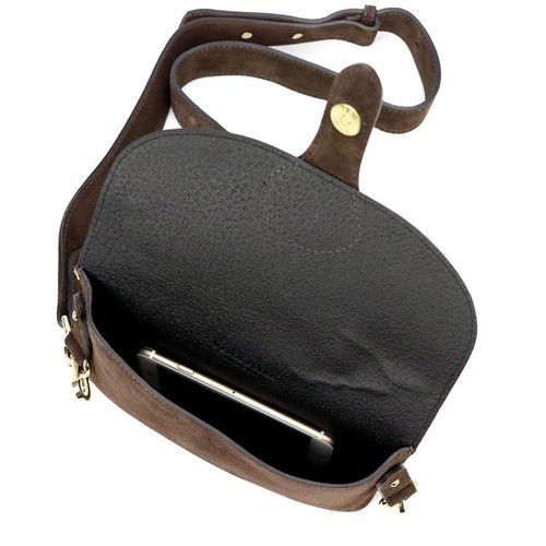 Torebka skórzana zamszowa INSTAGRAMKA HIT LUKA ciemny brąz na Arena.pl