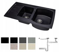 ZLEW ZLEWOZMYWAK GRANIT 8 kolorów 95x50 + SYFON