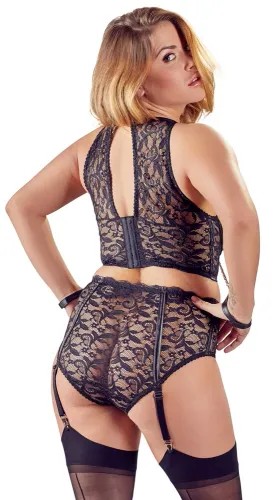 cottelli collection zestaw koronkowy bondage 95d/2xl z kajdankami na Arena.pl