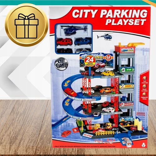 PARKING SAMOCHODOWY GARAŻ ZABAWKA DUŻY WIELOPOZIOMOWY WINDA STACJA MYJNIA na Arena.pl