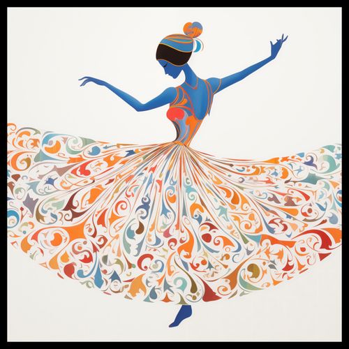 Plakat 70x70cm Wirująca Balerina na Arena.pl