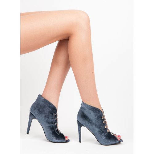 Welurowe botki open toe r.35 na Arena.pl