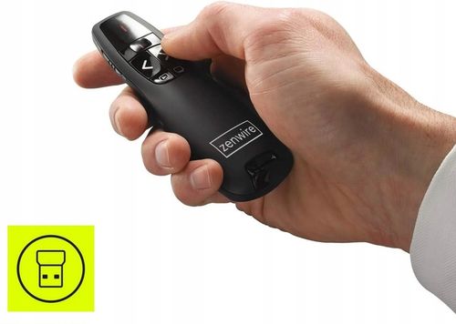 WSKAŹNIK PREZENTER LASEROWY PILOT BEZPRZEWODOWY DO PREZENTACJI LASER USB ZW na Arena.pl