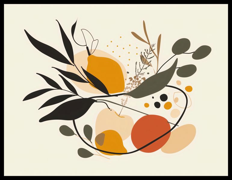 Plakat 65x50cm Botaniczny Wir zdjęcie 2