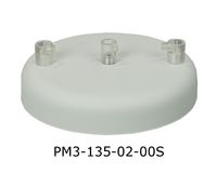 Podsufitka metalowa 3 otwory 135mm kolor biały + przezroczysty