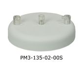 Podsufitka metalowa 3 otwory 135mm kolor biały + przezroczysty