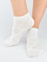 STOPKI DAMSKIE BAWEŁNA ST066 36-41 ecru/mix wzór