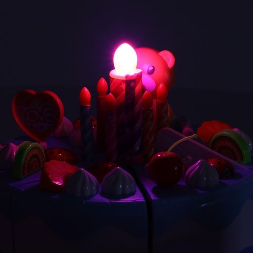 Tort Urodzinowy Misio Do Krojenia Dla Dzieci Z Akcesoriami 80 El. Niebieski na Arena.pl