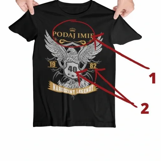 PREZENT NA URODZINY 16-99 DOWOLNY ROK + IMIĘ ORYGINALNA Koszulka Orzeł zdjęcie 3