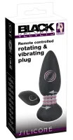 black velvets rotacyjny korek analny z pilotem 14 cm czarny, 7 trybow