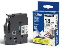 Brother Tape Black On White 18mm