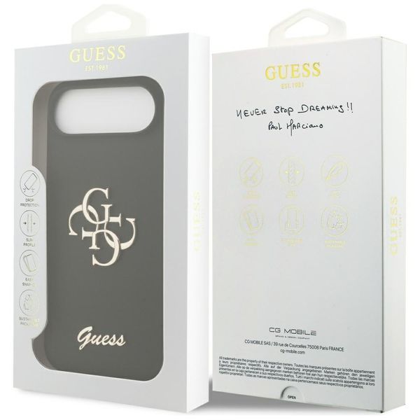 Etui Guess Silicone Big 4G Script do iPhone Air czarny zdjęcie 8