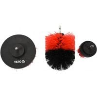 zestaw szczotek na wiertarkę 3szt hex - yt-47553