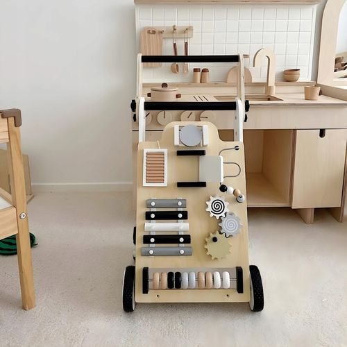 CHODZIK DLA DZIECKA PCHACZ DREWNIANY JEŹDZIK TABLICA MANIPULACYJNA PREZENT na Arena.pl