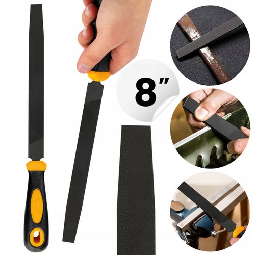 Pilnik do metalu półokrągły 8″ z rączką stalowy do szlifowania VERGIONIC na Arena.pl