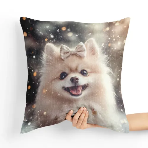 Poduszka Szpic Miniaturowy - Poduszka Dekoracyjna Tył poduszki: - Czerwony na Arena.pl