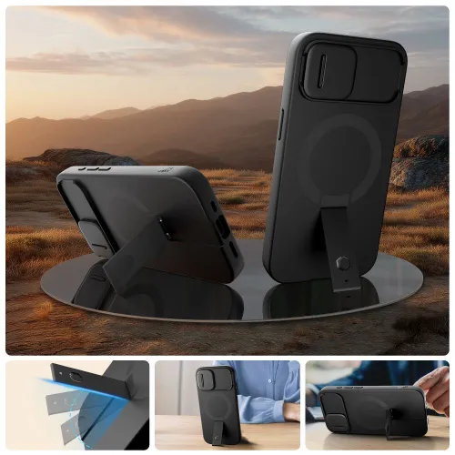 etui tech-protect kevlar aura magsafe na iphone 16e - czarne na Arena.pl